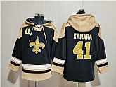 Men's New Orleans Saints #41 Alvin Kamara Black Ageless Must-Have Lace-Up Pullover Hoodie,baseball caps,new era cap wholesale,wholesale hats